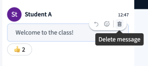 BigBlueButton Screenshot of thread replies