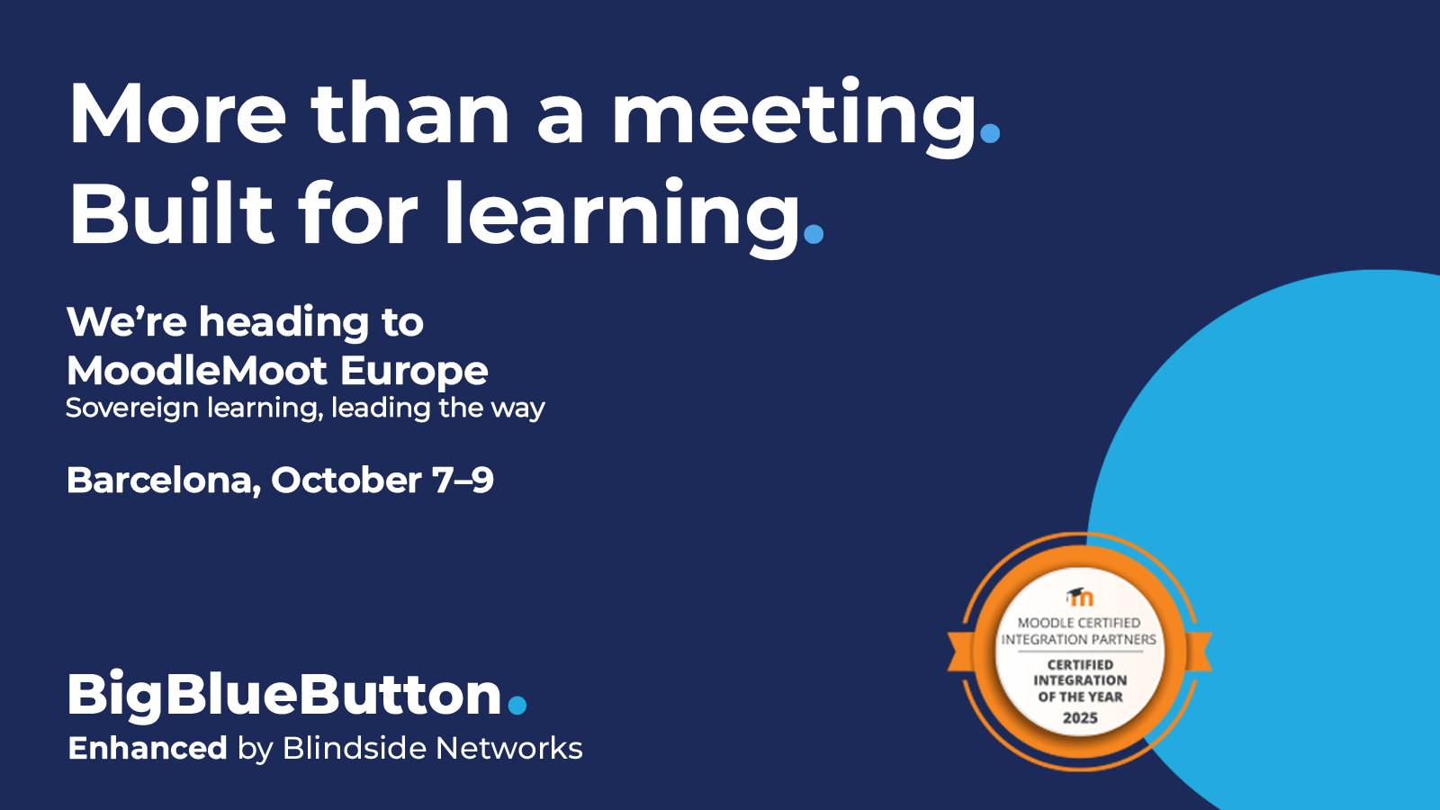 BigBlueButton at MoodleMoot Europe 2026 in Barcelona